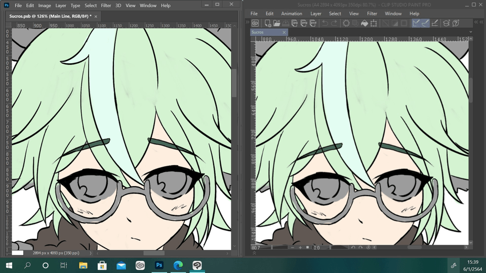 Clip Studio The Picture Is Not Clear But The Photoshop Is Clear Clip Studio Ask