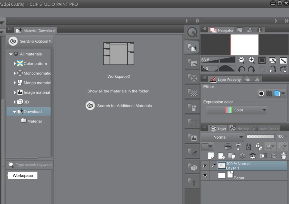 Workspace registered as material, but can't get CSP to use it. - CLIP ...