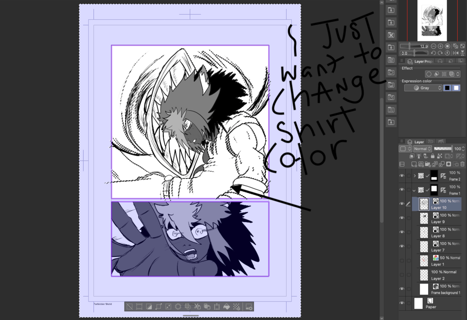 Help with selection tool. frame and screentone - CLIP STUDIO ASK