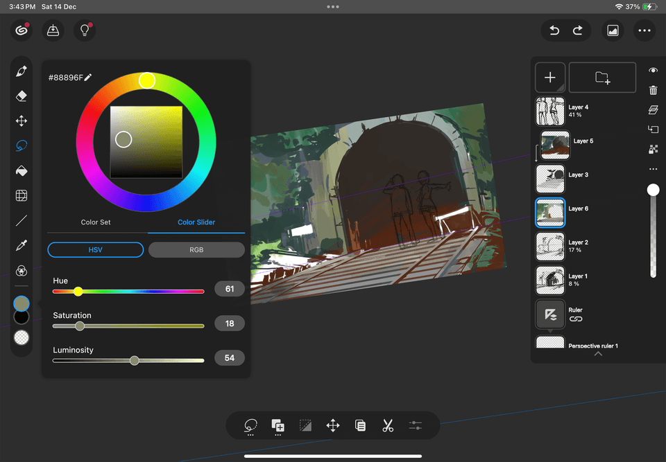 Can I pin the color wheel on top in simple mode? - CLIP STUDIO ASK