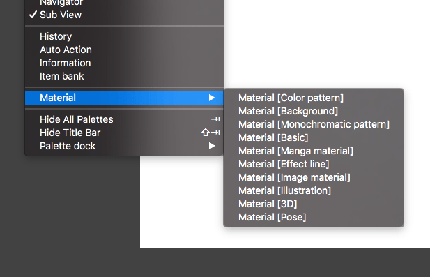 the option for downloaded material panel doesn’t show up! - CLIP STUDIO ASK