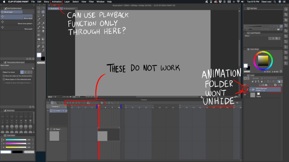 Animation Timeline Functions Not Working Clip Studio Ask