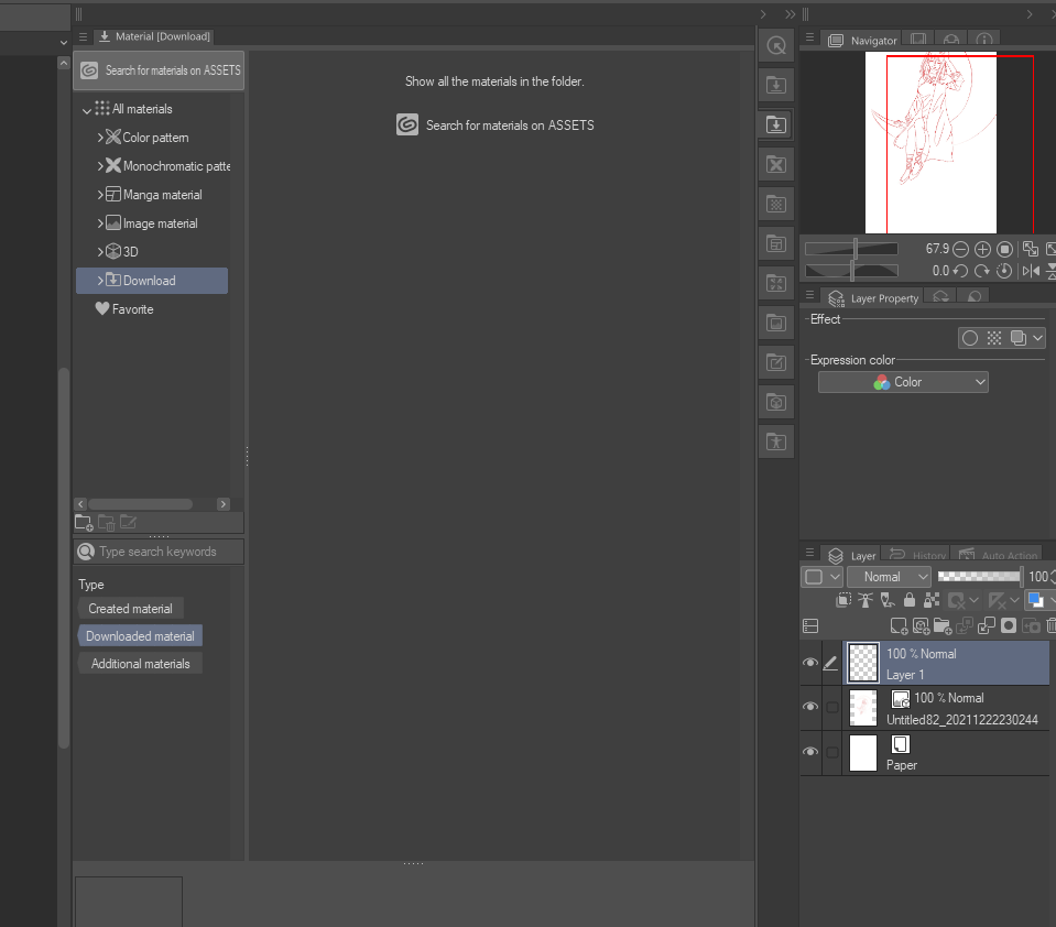 Can't add downloaded material - CLIP STUDIO ASK