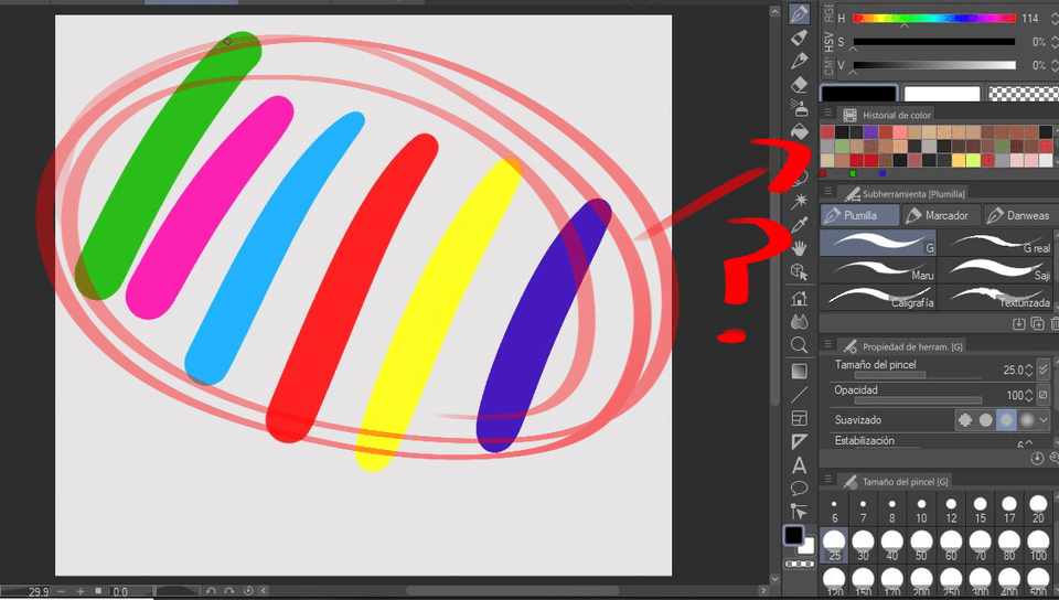 Color history shows color other than used - CLIP STUDIO ASK