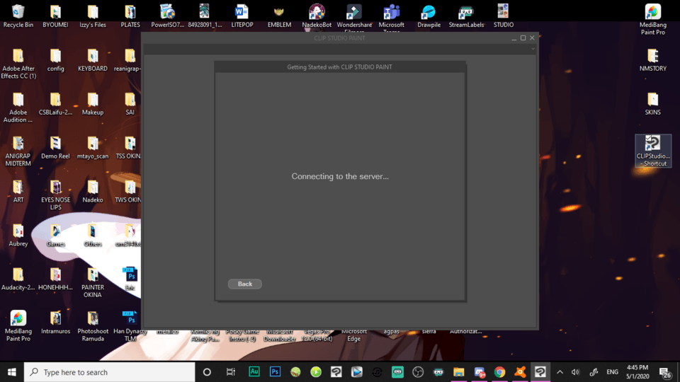 サーバーにつなげる Clip Studio Ask