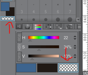 How to create a shortcut for transparent color swatch - CLIP 