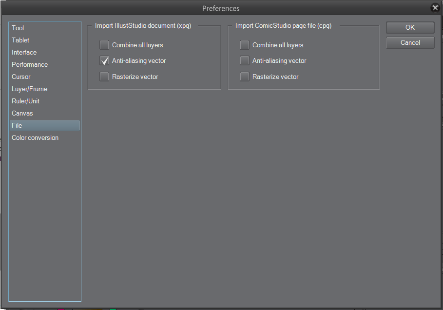 無法在 首選項 文件 中找到自動保存 Clip Studio Ask