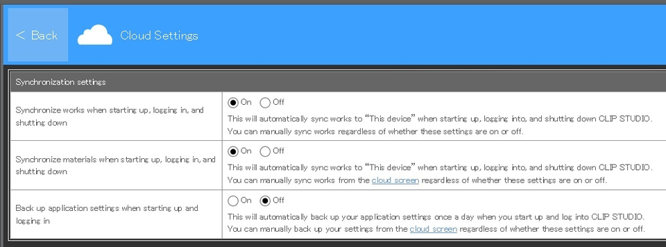 The guide is being no help in setting up Sync - CLIP STUDIO ASK