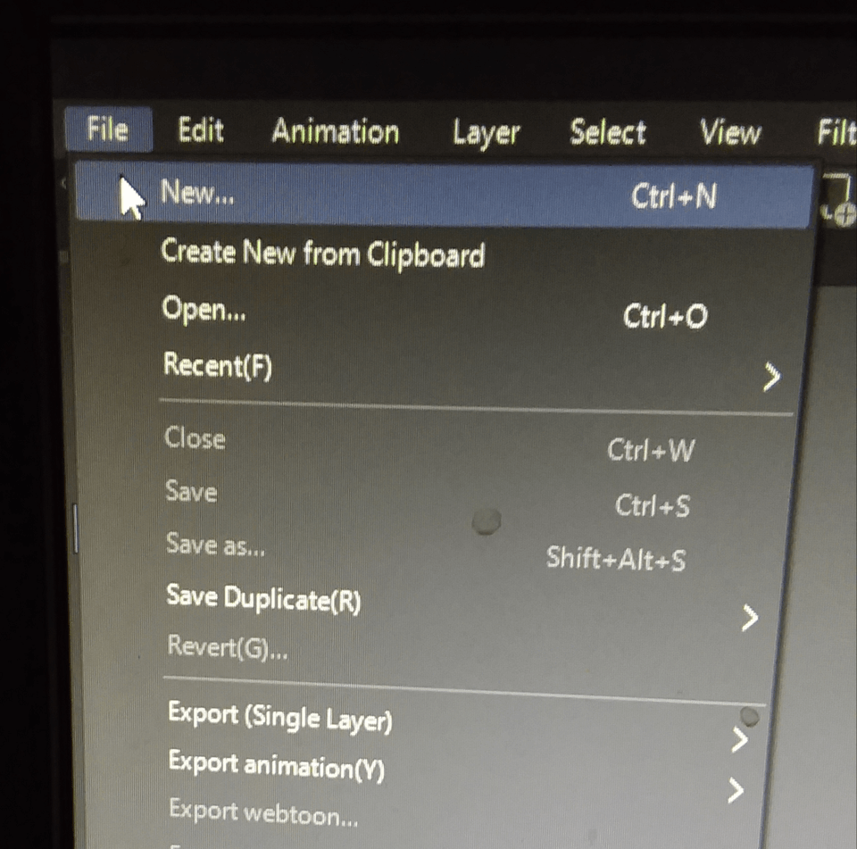 Cannot Create New File - CLIP STUDIO ASK