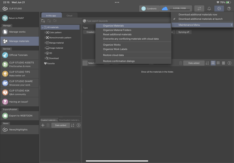 How do you actually download Assets on iPad (CSP Pro)? - CLIP STUDIO ASK