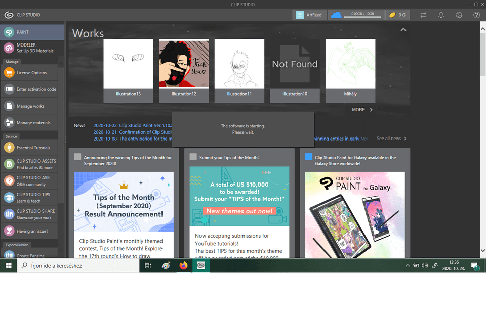 Paint wont open CLIP STUDIO ASK