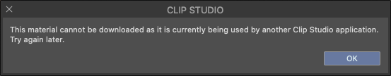 Asset Download Issue | "currently being used by other Clip Studio ...