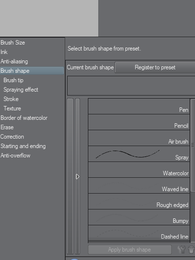 Brush shape area suddenly consistently blank on many brushes, no ...