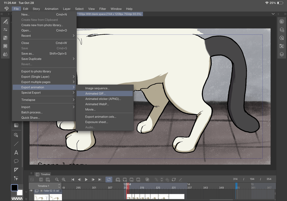 Cant export animation - CLIP STUDIO ASK