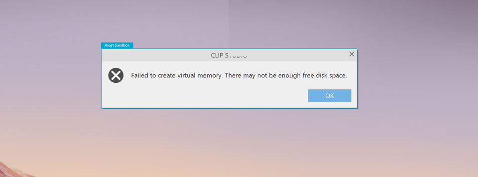 clip studio won't activate. claims not enough memory? - CLIP STUDIO ASK
