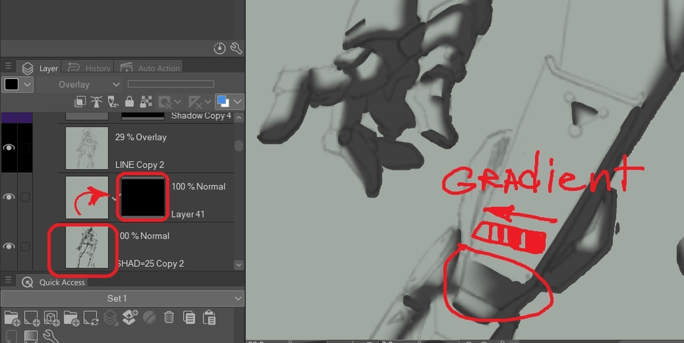 How to copy/transfer, drawn with transparency, from layer to mask ...