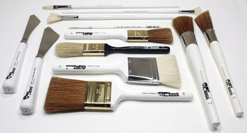 Bob Ross Oil Paint Brushes