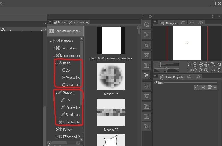 How to keep materials menu items expanded? - CLIP STUDIO ASK