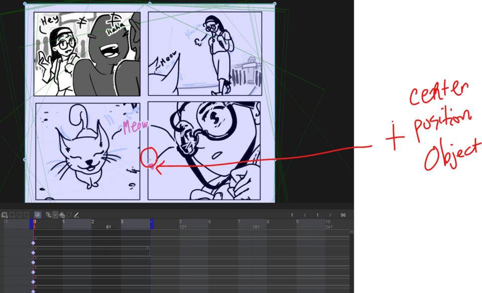 (animation) how to move the center of the Object easier? CLIP STUDIO ASK