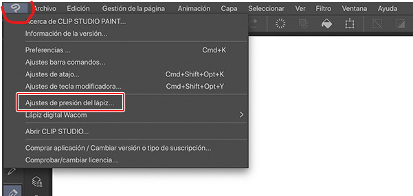 The menu does not appear - CLIP STUDIO ASK
