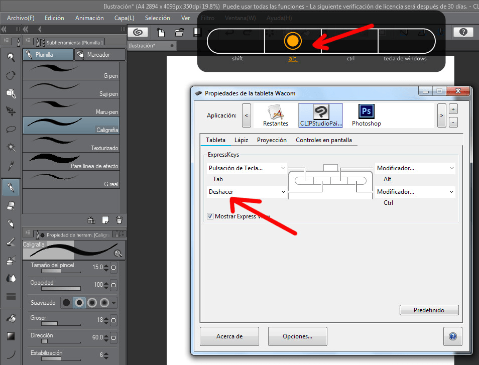 Configure the wacom keys with Clip Studio Paint - CLIP STUDIO ASK