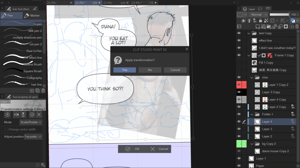 stop ask for Apply for Transformation? - CLIP STUDIO ASK