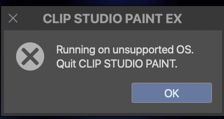 지원되지 않는 OS - CLIP STUDIO ASK