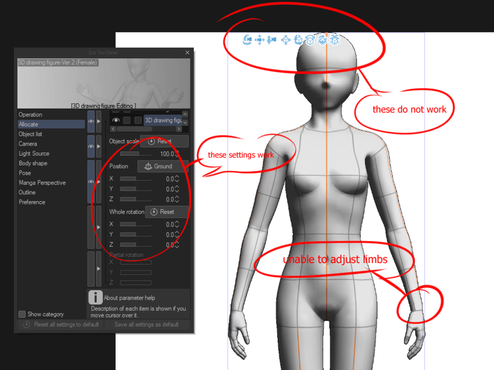 Suddenly Unable To Edit Move 3d Models In Clip Studio Paint Clip Studio Ask