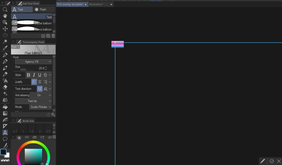 Text Tool makes huge line and giant block - CLIP STUDIO ASK