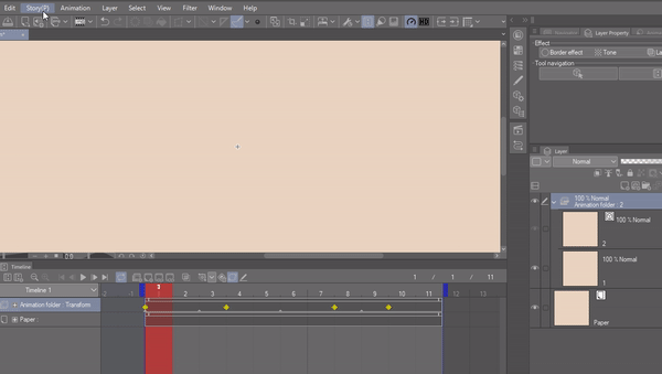 Motion keyframes disapear after use Batch cels. - CLIP STUDIO ASK
