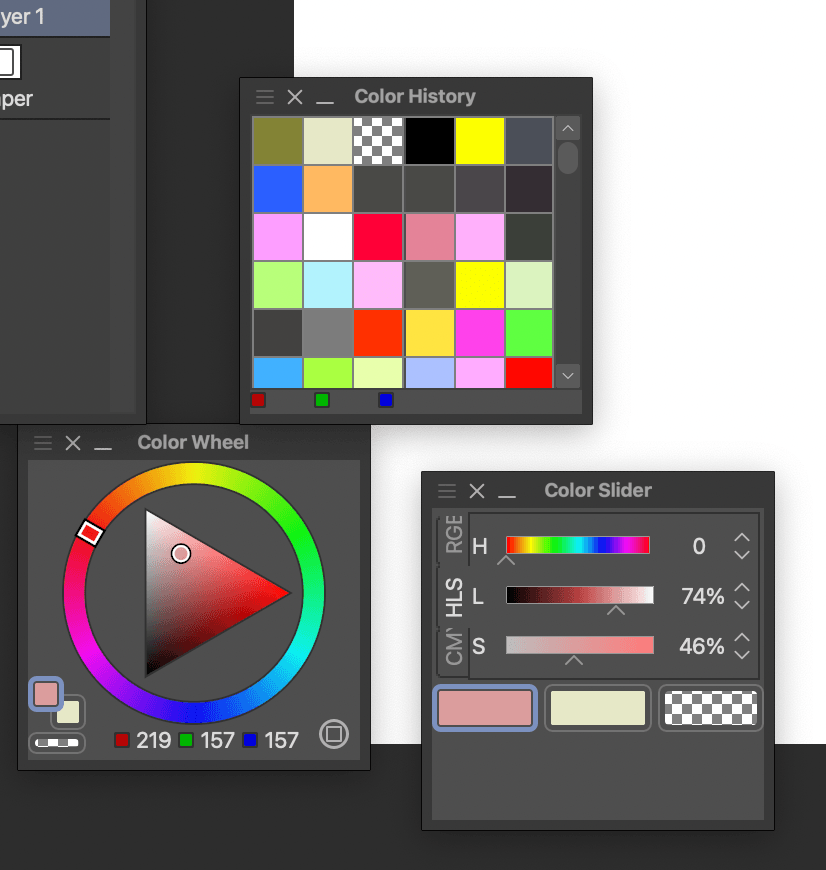 the color tabs - CLIP STUDIO ASK