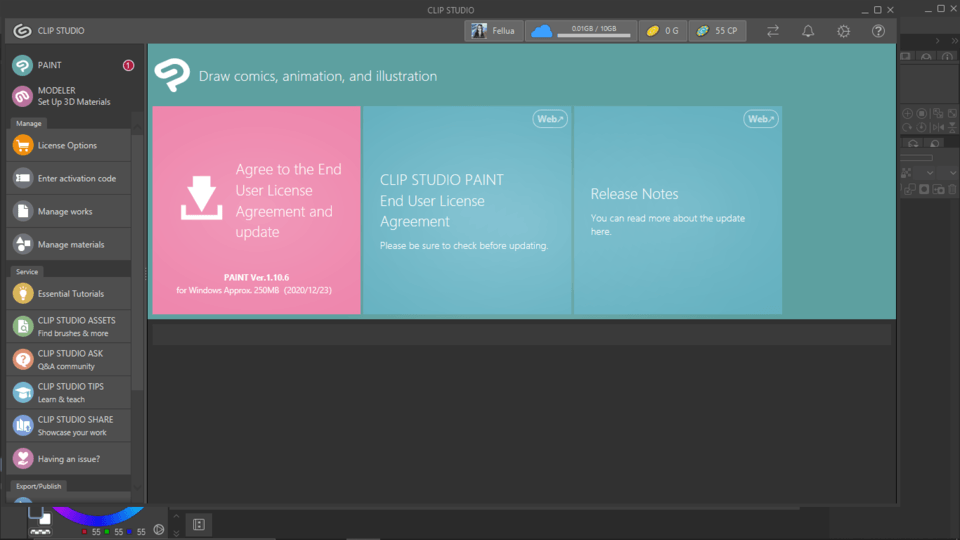 purchase ended CLIP STUDIO ASK
