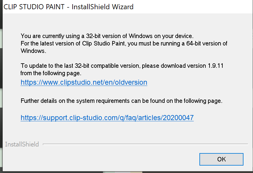 Cannot Download 64 Bit Version Even With Windows 10 Pro Clip Studio Ask