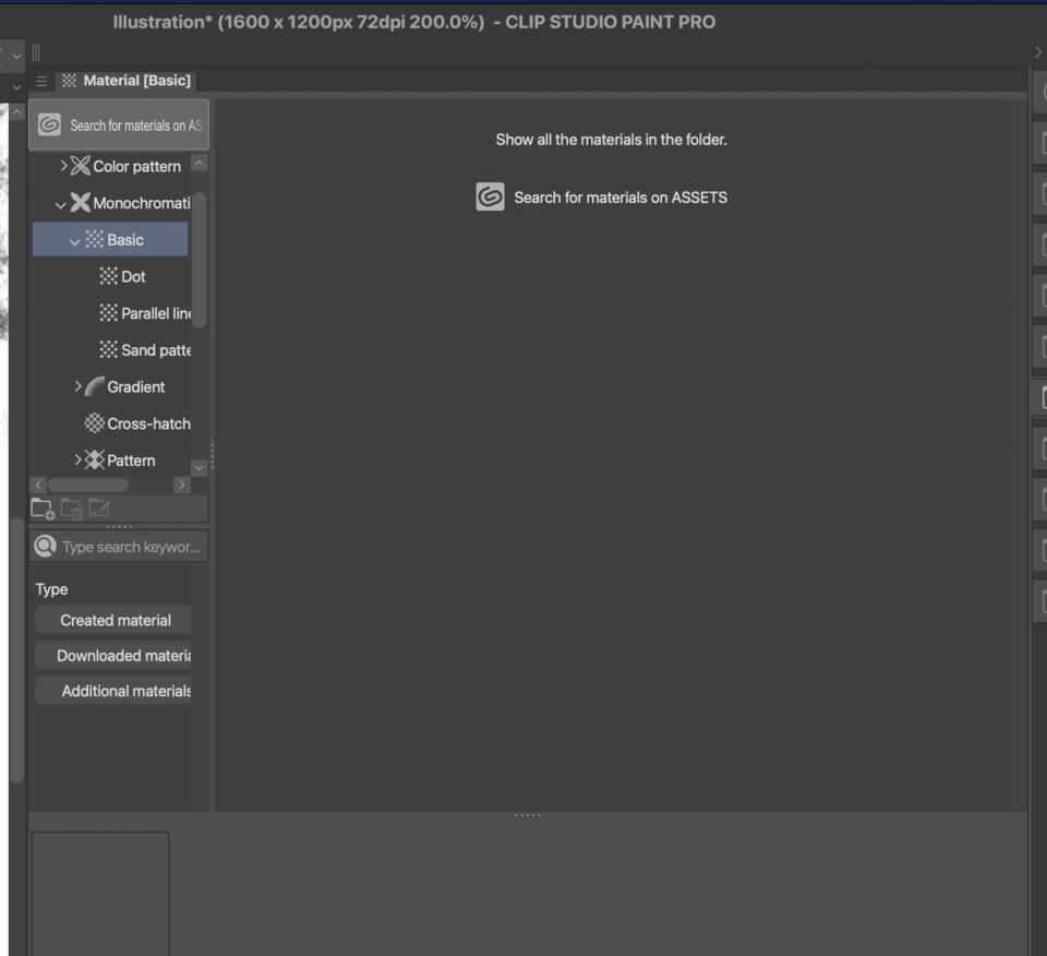 How to retrieve materials provided by clip studio paint? CLIP STUDIO ASK