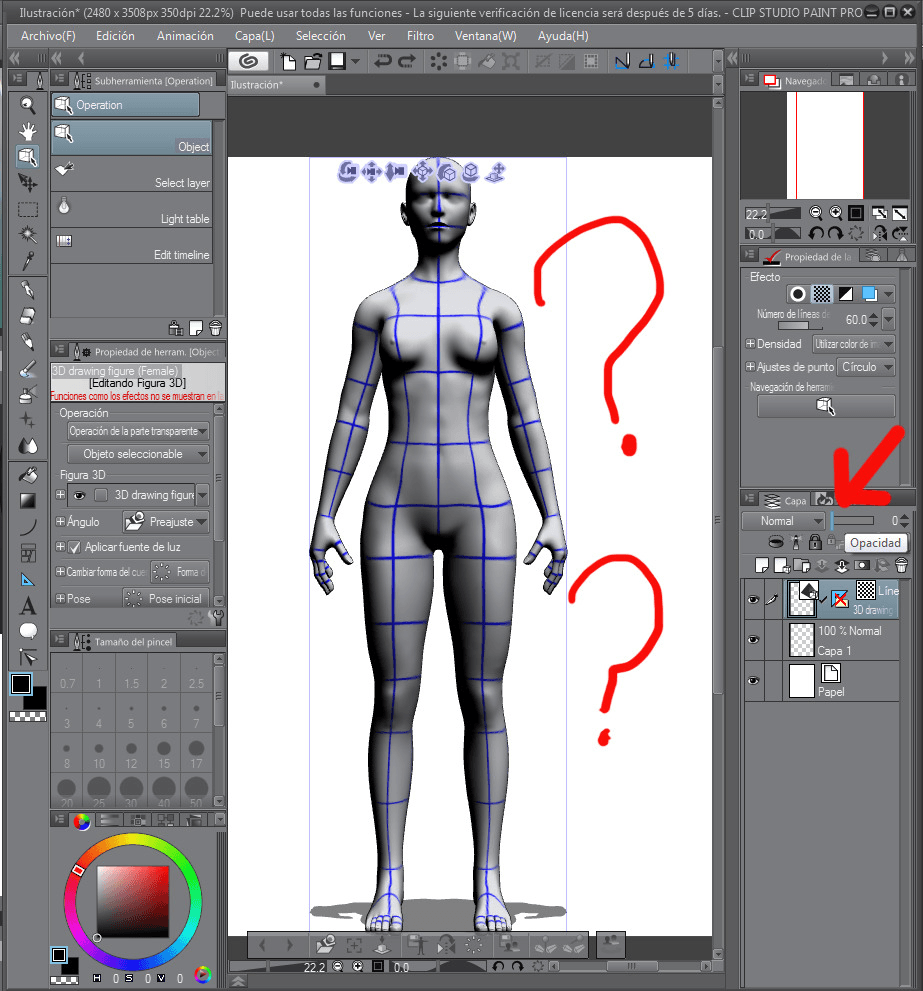 La opacidad en mi modelo 3D no funciona - CLIP STUDIO ASK