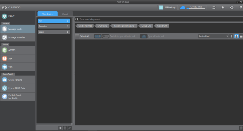 My Works are not showing on Clip Studio main page nor I can sync more ...