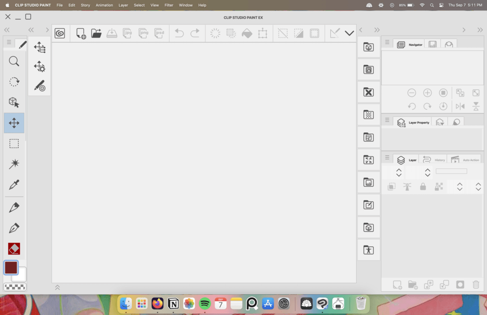 Interface is large on macbook/macOS CLIP STUDIO ASK
