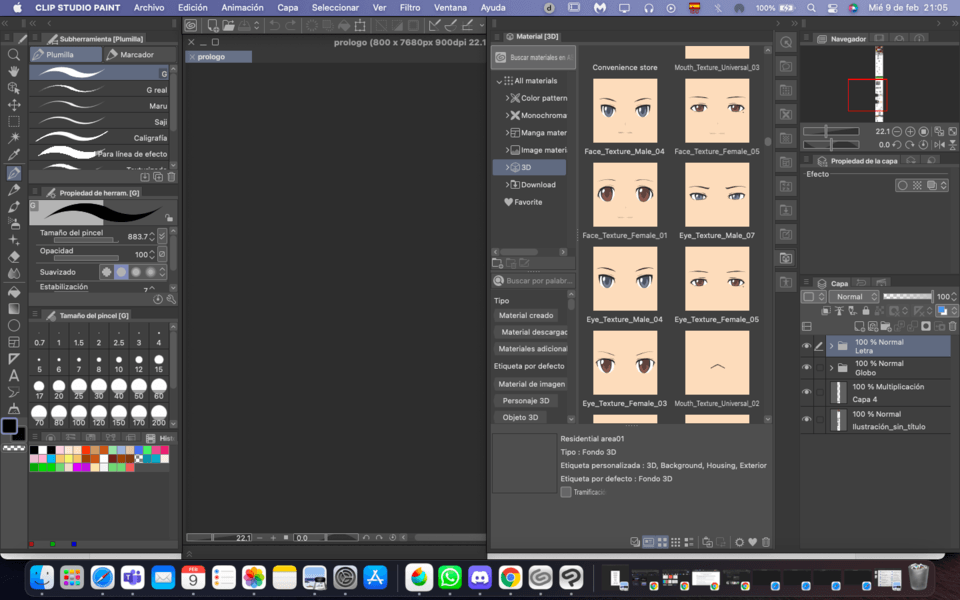 I can't see all the materials, help please - CLIP STUDIO ASK