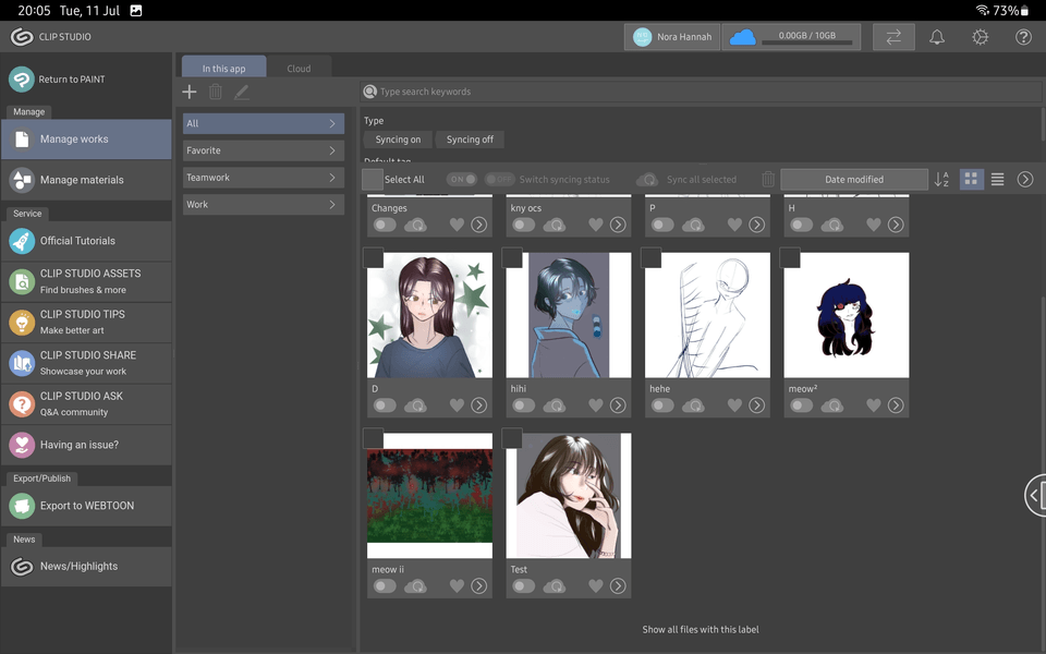 異なるワークスペース、同じアカウント - CLIP STUDIO ASK