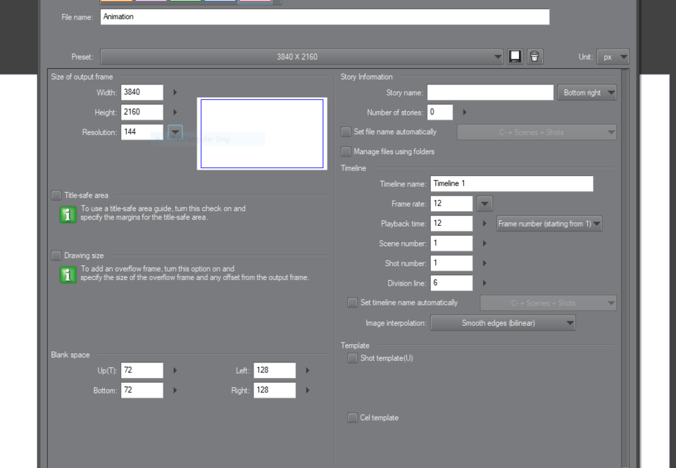 Animation Exported Canvas Size - CLIP STUDIO ASK